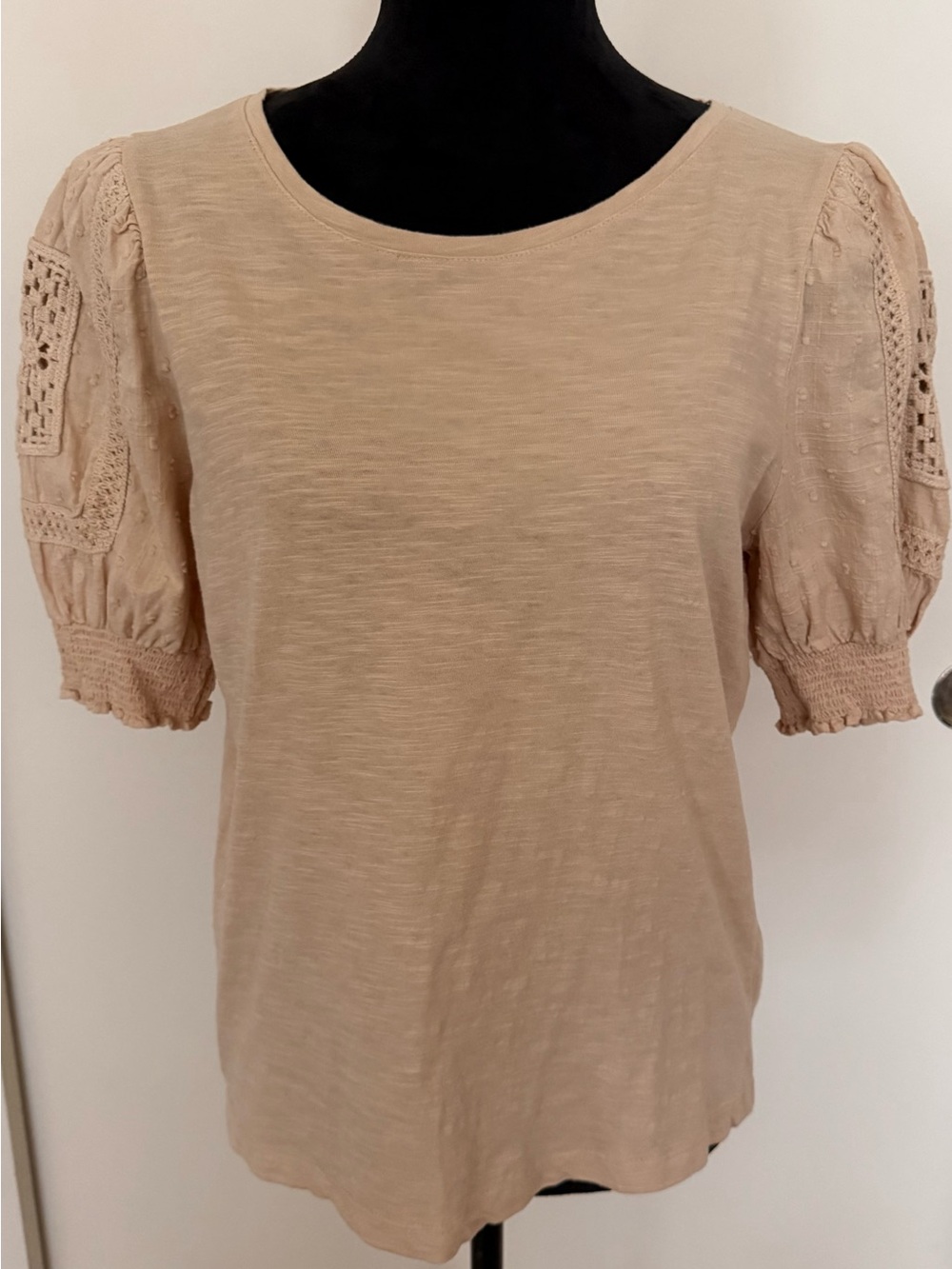 Design History Crochet Puff Sleeve Blouse - M